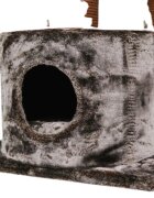 SHAW Warsaw ansamblu de joacă pisici 3 etaje 1 căsuța MDF și pluș elemente de zgâriat maro 65x80x130cm