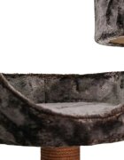 SHAW Warsaw ansamblu de joacă pisici 3 etaje 1 căsuța MDF și pluș elemente de zgâriat maro 65x80x130cm
