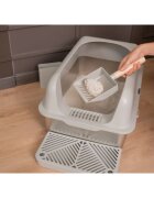 SHAW XL prag & lopatica incluse litieră pisici cu ramă auto-curățare aplicație mobilă gri 60.8x40.8x29.3 cm
