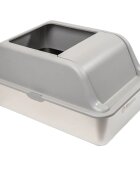 SHAW XL prag multifunctional & lopatica incluse litieră pisici cu ramă gri 60.8 29.3 cm