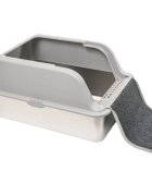 SHAW XL prag multifunctional & lopatica incluse litieră pisici cu ramă gri 60.8 29.3 cm
