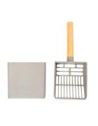 SHAW XL prag multifunctional & lopatica incluse litieră pisici cu ramă gri 60.8 29.3 cm