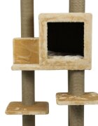 SHAW Zurih ansamblu de joacă pisici 7 etaje 1 căsuța MDF și pluș elemente de zgâriat bej 55x80x150cm