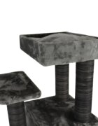 SHAW Zurih ansamblu de joacă pisici 7 etaje 1 căsuța MDF și pluș elemente de zgâriat gri 55x80x150cm