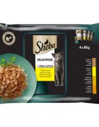 SHEBA Delicatese Selectie Pasăre plic hrană umedă pisici (în aspic) multipack 85g x 4buc