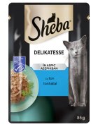 SHEBA Delicatese Ton plic hrană umedă pisici (în aspic) 85g