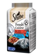 SHEBA Fresh Cuisine Taste of Paris Vită și Pește plic hrană umedă pisici (în supă) multipack 50g x 6buc