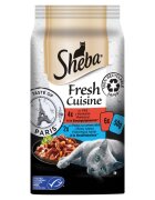 SHEBA Fresh Cuisine Taste of Paris Vită și Pește plic hrană umedă pisici (în supă) multipack 50g x 6buc