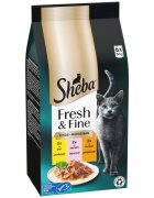 SHEBA Fresh & Fine Selectie mixt cu Pui Somon și Curcan plic hrană umedă pisici (în sos) multipack 50g x 6buc
