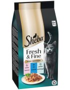 SHEBA Fresh & Fine Selectie Mixt cu Somon Ton și Păstrăv plic hrană umedă pisici (în sos) multipack 50g x 6buc