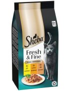 SHEBA Fresh & Fine Selectie Mixta cu Pui Curcan și Rață plic hrană umedă pisici (în sos) multipack 50g x 6buc