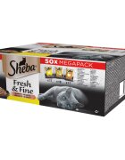SHEBA Fresh & Fine Selectii Pasăre plic hrană umedă pisici (în sos) multipack 50g x 50buc