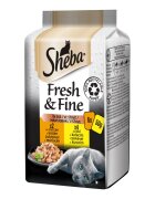 SHEBA Fresh & Fine Selectii Pasăre plic hrană umedă pisici (în sos) multipack 50g x 6buc
