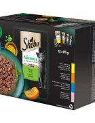 SHEBA Nature's Collection Selectie Mixta Carne și Pește plic hrană umedă fără cereale pisici (în sos) megapack 85g x 12buc