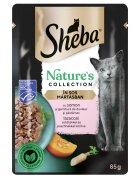 SHEBA Nature's Collection Somon plic hrană umedă fără cereale pisici (în sos) bax 85g x 28buc