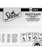 SHEBA Pasăre plic hrană umedă pisici (în sos) multipack 85g x 72buc