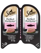 SHEBA Perfect Portions Somon tăviță hrană umedă pisici (pate) multipack 37.5g x 6buc
