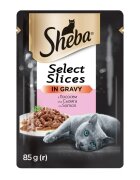 SHEBA Select Slices Somon plic hrană umedă pisici (în sos) bax 85g x 28buc