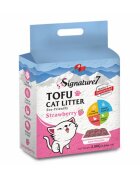 SIGNATURE7 Căpșuni așternut igienic pisici granule tofu aglomerant ecologic fără praf biodegradabil 7l