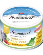 SIGNATURE7 Ton și Aloe Vera conservă hrană umedă fără cereale pisici (în sos) bax 70g x 24buc