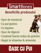SmartBones Classics Chicken Bone Large recompense câini Os aromat Pui