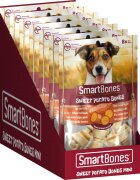 SmartBones Flavours Sweet Potato Bones Mini recompense câini Oase aromate Cartof Dulce 8buc
