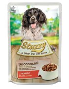 Stuzzy Chunks XS-XL Vită plic hrană umedă câini (în suc propriu) 100g