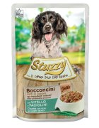 Stuzzy Chunks XS-XL Vițel și Fasole Verde plic hrană umedă câini (în aspic) 100g