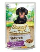 Stuzzy Shreds XS-XL Vițel și Paste plic hrană umedă câini (în suc propriu) 100g