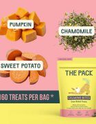 THE PACK Calming Bites XS-XL Fructe punguță recompense funcționale câini sistem nervos & calmante 100g