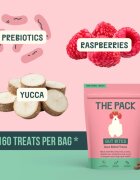 THE PACK Gut Bites XS-XL Fructe punguță recompense câini sistem digestiv 100g