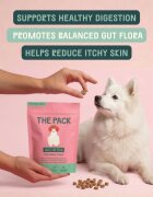 THE PACK Gut Bites XS-XL Fructe punguță recompense câini sistem digestiv 100g