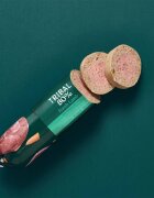 TRIBAL 80% Gourmet Sausage XS-XL Miel salam hrană umedă monoproteică fără cereale câini junior & adult (pate) 300g