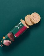 TRIBAL 80% Gourmet Sausage XS-XL Rață salam hrană umedă monoproteică fără cereale câini junior & adult (pate) 300g