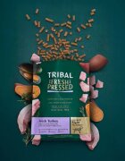 TRIBAL Fresh Pressed Senior & Light All Breeds XS-XL Curcan hrană uscată fără cereale câini senior obezitate presată la rece 2.5kg