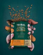 TRIBAL Fresh Pressed XS-XL Curcan hrană uscată fără cereale câini presată la rece 12kg