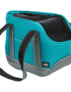 Trixie Alea geantă transport câini și pisici XS(max. 5kg) poliester deschidere superioară cu buzunare verde și gri 16 x 20 x 30 cm
