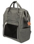 Trixie Ava rucsac transport câini și pisici XS-S(max. 10kg) poliester deschidere laterală&superioară cu buzunare gri 32 x 42 x 22 cm