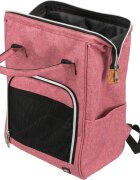 Trixie Ava rucsac transport câini și pisici XS-S(max. 10kg) poliester deschidere laterală&superioară cu buzunare roșu 32 x 42 x 23 cm