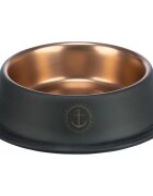 Trixie Be Nordic castron pisici rotund antiderapant inox negru și auriu 0.2l ⌀15cm