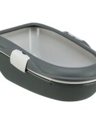 Trixie Berto Threepart litieră pisici cu ramă cu sită alb și albastru 39x22x59 cm