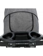 Trixie Bugggy stroller câini și pisici XS-M(max. 15kg) poliester deschidere frontală cu rotile cu buzunare verde și gri 47 x 100 x 80 cm