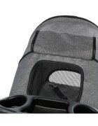 Trixie Bugggy stroller câini și pisici XS-M(max. 15kg) poliester deschidere frontală cu rotile cu buzunare verde și gri 47 x 100 x 80 cm