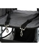 Trixie Bugggy stroller câini și pisici XS-M(max. 15kg) poliester deschidere frontală cu rotile cu buzunare verde și gri 47 x 100 x 80 cm