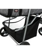 Trixie Bugggy stroller câini și pisici XS-M(max. 15kg) poliester deschidere frontală cu rotile cu buzunare verde și gri 47 x 100 x 80 cm