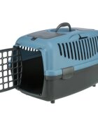 Trixie Capri 2 cușcă transport câini și pisici XS-S(max. 8kg) plastic deschidere frontală albastru și negru 37 x 34 x 55 cm