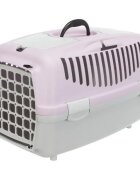 Trixie Capri 2 cușcă transport câini și pisici XS-S(max. 8kg) plastic deschidere frontală gri și mov 37 x 34 x 55 cm