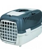 Trixie Capri 2 cușcă transport câini și pisici XS-S(max. 8kg) plastic deschidere frontală gri și negru 37 x 34 x 55 cm