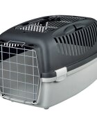 Trixie Capri 3 cușcă transport câini și pisici XS-S(max. 12kg) plastic deschidere frontală&superioară gri 40 x 38 x 61 cm