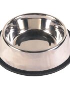 Trixie castron câini rotund antiderapant inox argintiu S-M(0.7l ⌀21cm)
